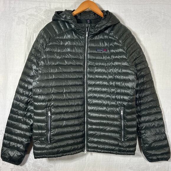 Abercrombie & Fitch Jackets & Blazers - Abercrombie Fitch Jacket XL Full Zip Army Green Down Filled Quilted Hood Puffer